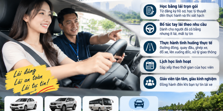 HỌC LÁI XE TRỌN GÓI – BỔ TÚC TAY LÁI THEO NHU CẦU