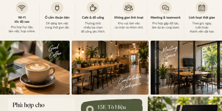 Cafe Coworking Tân Phú – Không Gian Cà Phê & Làm Việc Linh Hoạt